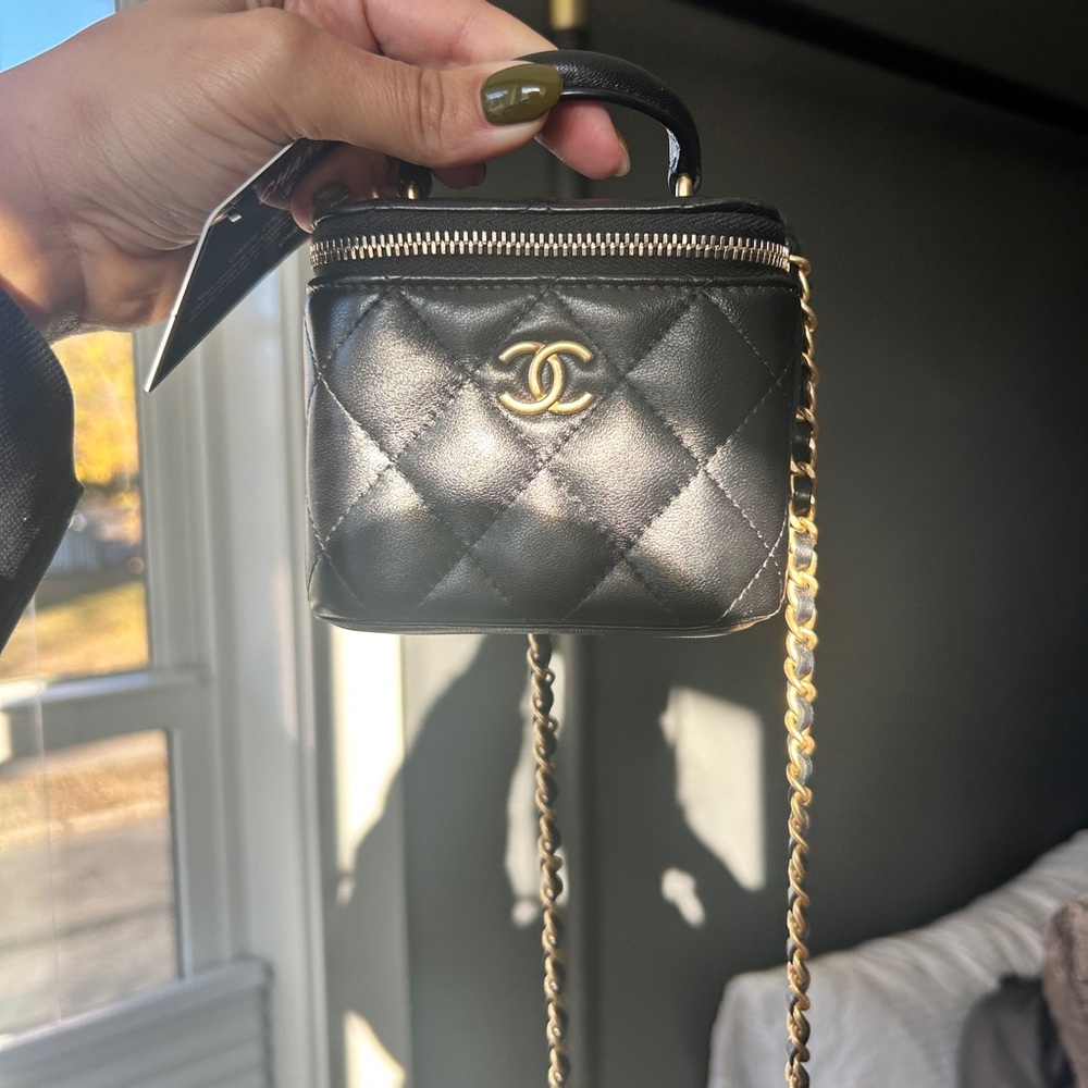 Chanel Mini Vanity Black w/ Gold hardware